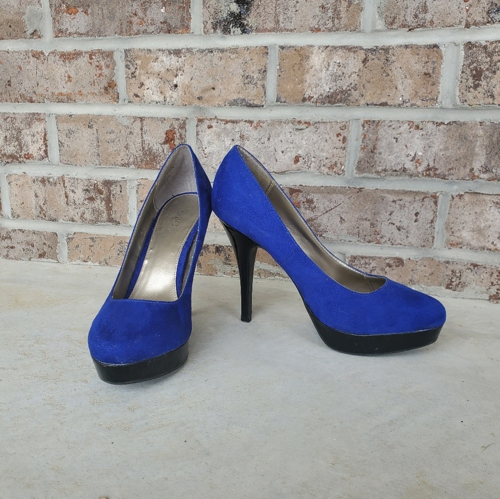 Cato blue suede shoes
